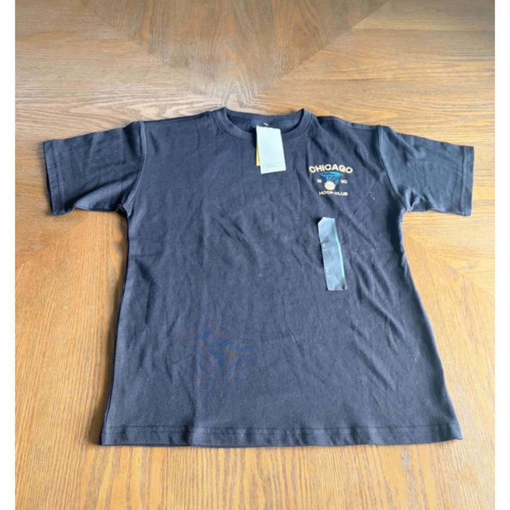 All in Motion Chicago Hoop Club Graphic Tee Black Kids Size M 8 Relaxed Fit